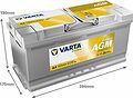 Varta Dynamic AGM A4 105 А/ч 950 А (EN), обратная полярность, 393x175x190 мм, ETN 605901095