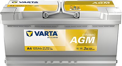 Varta Silver Dynamic AGM H15 105 А/ч, 950 А (EN), обратная полярность (393x175x190), код 605901095