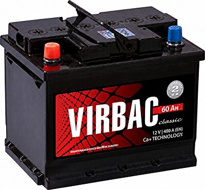 Virbac Classic 6СТ-60 60 А/ч, 480 А, обратная полярность (242x175x190)
