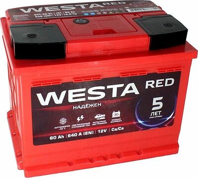Westa Red 6СТ-65 65 А/ч, 660 А, прямая полярность (242x175x190)