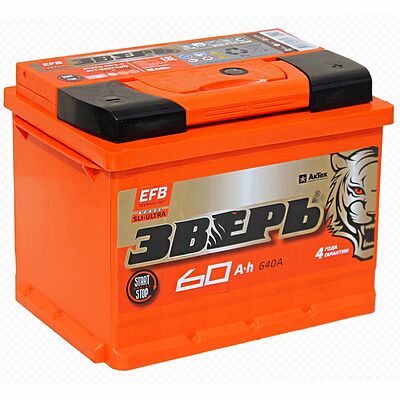 Зверь EFB ZVEFB 60-3-L 60 А/ч 640 А (EN), прямая полярность, 242×175×190 мм