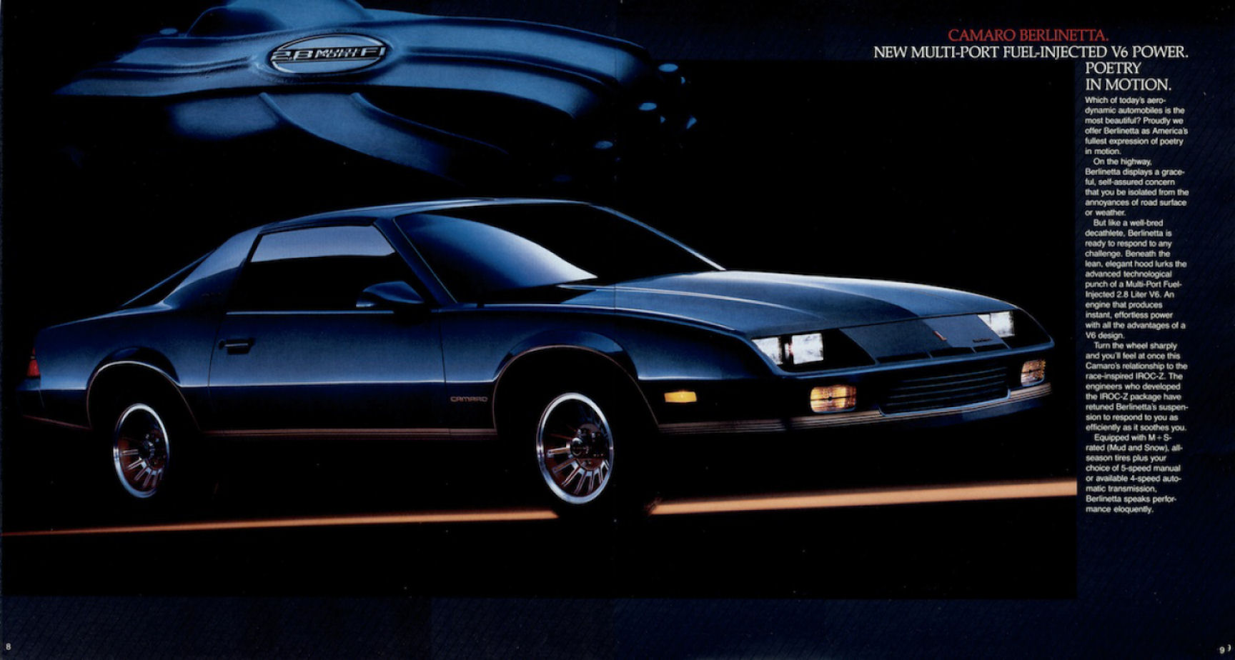 Размер колёс на Chevrolet Camaro 1985 Подбор шин на Chevrolet Camaro 1985