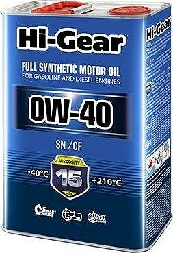 Hi-Gear Full Synthetic Motor Oil 0W-40 4л