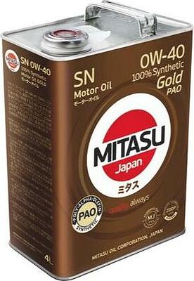 Mitasu MJ-104 Gold PAO SN 0W-40 4л