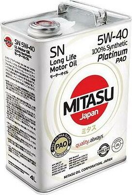 Mitasu MJ-112 Platinum PAO SN 5W-40 4л