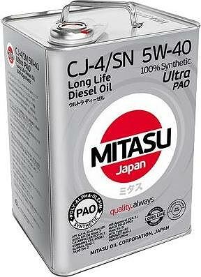 Mitasu MJ-211 Ultra PAO Diesel CJ-4/SN Mitasu MJ-211 Ultra PAO Diesel CJ-4/SN