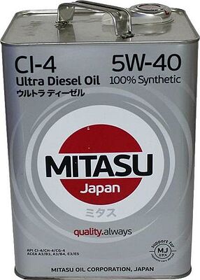 Mitasu MJ-212 Ultra Diesel CI-4 5W-40 6л