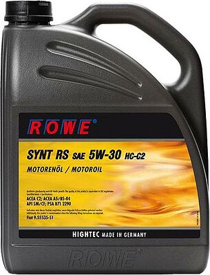 Rowe Hightec Synt RS 5W-30 HC-C1 5л