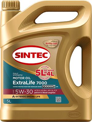 Sintec ExtraLife 7000 5W-30 SAE SL/CF A3/B4 5л