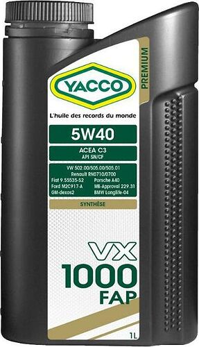Yacco VX 1000 FAP