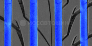 Технология Четыре продольные канавки позволяют максимально быстро извлекать воду из пятна контакта для лучшего сцепления с дорожным полотном.