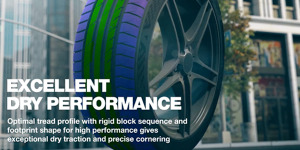Технология Специально оптимизированный дизайн протектора с широкими блоками увеличивают пятно контакта и улучшают характеристики шины при выполнении маневров на дороге