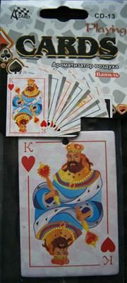 Ароматизатор подвесной картонный Игральные карты Король Червей Ваниль