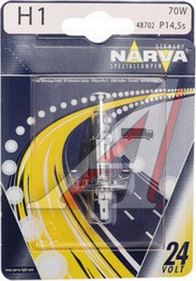 Лампа NARVA H1 24V- 70W (P14,5s) (блистер 1шт.)
