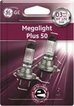 Лампа автомобильная H7 12V- 55W (PX26d) Megalight Plus 50 (блистер 2шт.) (GE)