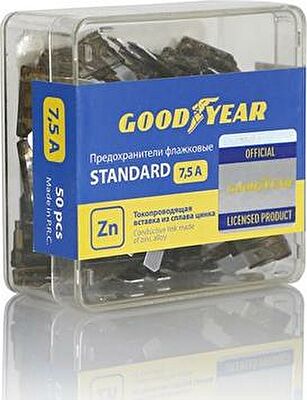 Набор флажковых пластиковых предохранителей Goodyear «стандарт»(7,5А)