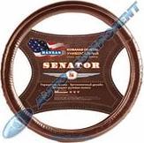 Оплетка на руль кожаная SENATOR Arizona M (d=38см) /КОРИЧНЕВЫЙ/