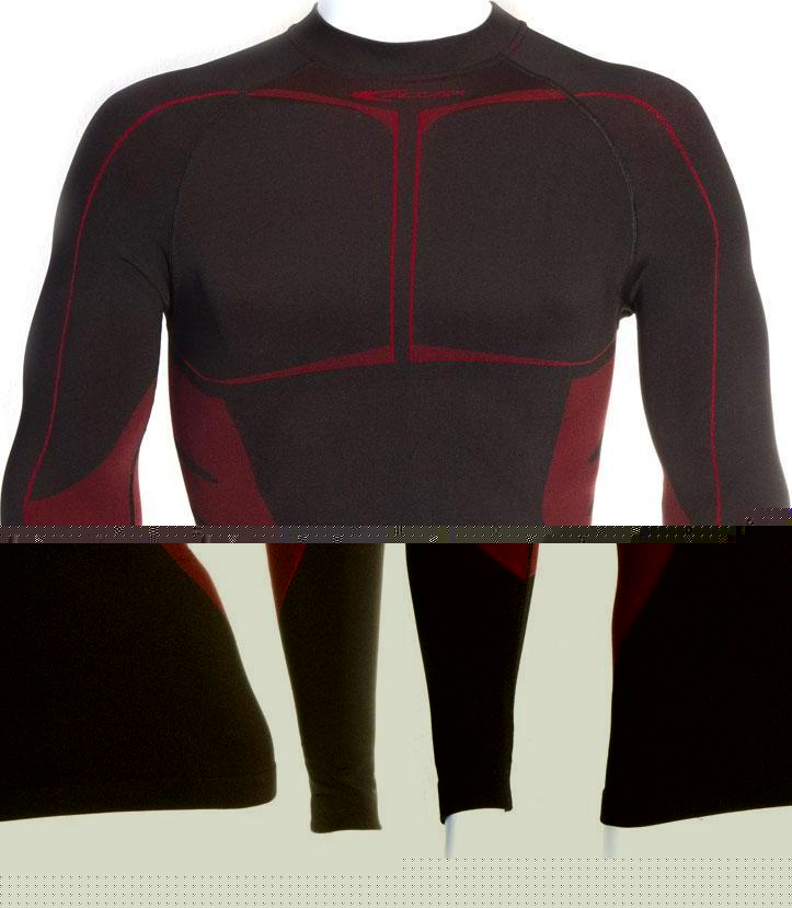 Футболка с дл. рукавом ACCAPI LONG SL.T-SHIRT MAN black / bordeaux (US :XL-XXL)
