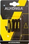 Силиконовая накладка на оболочку троса Alhonga HJ-PX006, цвет черный (комплект на блистере 4 шт.)