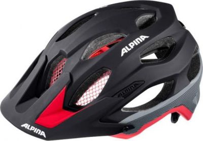 Летний шлем ALPINA 2017 Carapax black-red-darksilver (см:57-62)