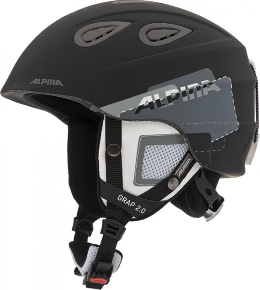 Зимний Шлем Alpina GRAP 2.0 black-grey matt (см:57-61)