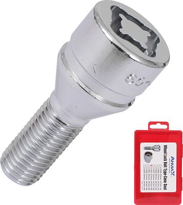 Anmax S032975 Комплект болтов-секреток M12×1.5, 52/27 мм, комплект 4+2, конус, ключ 17×19 мм
