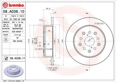 AP 14914 тормозной диск на LEXUS SC (UZZ40_)