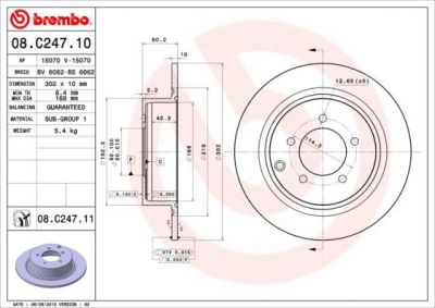 AP 15070 V тормозной диск на MITSUBISHI ASX (GA_W_)