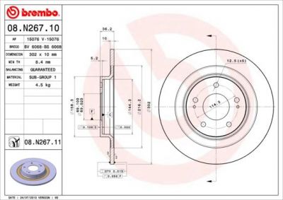 AP 15076 тормозной диск на MITSUBISHI OUTLANDER III (GG_W, GF_W, ZJ)