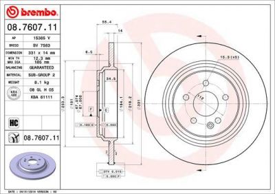 AP 15385 V тормозной диск на MERCEDES-BENZ M-CLASS (W163)