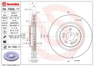 AP 20430 V тормозной диск на MERCEDES-BENZ M-CLASS (W163)