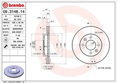 AP 24156 E тормозной диск на RENAULT CLIO II (BB0/1/2_, CB0/1/2_)