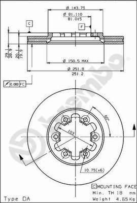 AP 24257 тормозной диск на NISSAN CABSTAR