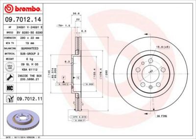 AP 24691 E тормозной диск на SKODA OCTAVIA Combi (1U5)