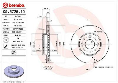 AP 24706 тормозной диск на FIAT ALBEA (178_)