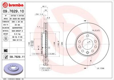 AP 24739 тормозной диск на OPEL ZAFIRA A (F75_)