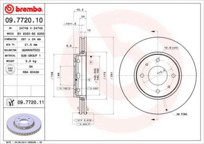 AP 24749 тормозной диск на MITSUBISHI CARISMA седан (DA_)