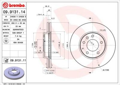 AP 24839 E тормозной диск на MAZDA 6 (GG)