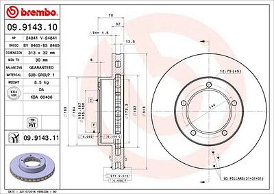 AP 24841 тормозной диск на TOYOTA LAND CRUISER 100 (FZJ1_, UZJ1_)