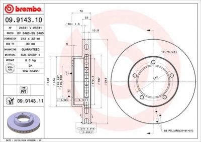 AP 24841 V тормозной диск на TOYOTA LAND CRUISER 100 (FZJ1_, UZJ1_)