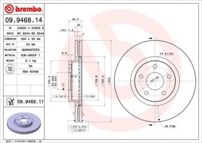 AP 24925 V тормозной диск на FORD C-MAX (DM2)