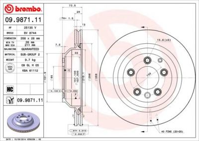 AP 25135V диск тормозной (изготовитель Brembo, Italy)