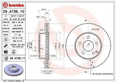 AP 25177 V тормозной диск на MERCEDES-BENZ C-CLASS T-Model (S204)