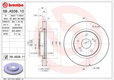 AP 25241 V тормозной диск на SUZUKI GRAND VITARA II (JT)