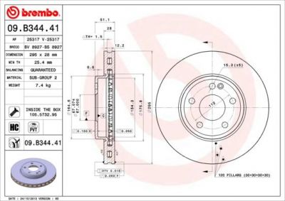 AP 25317 V тормозной диск на MERCEDES-BENZ B-CLASS (W246, W242)