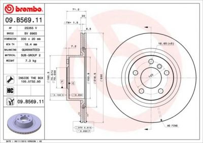 AP 25355 V тормозной диск на X3 (F25)