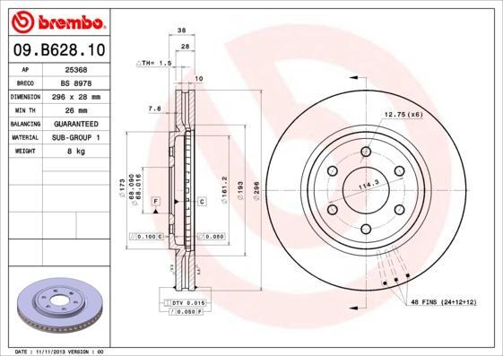 AP 25368 тормозной диск на NISSAN NAVARA (D40)