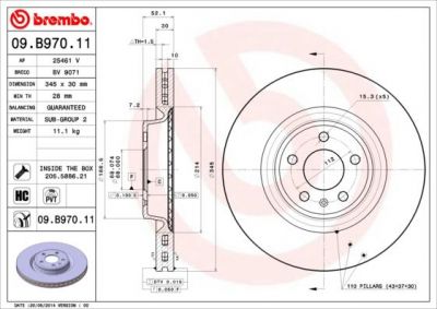 AP 25461 V тормозной диск на AUDI A4 Avant (8K5, B8)