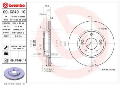 AP 25495 тормозной диск на HYUNDAI i30 купе