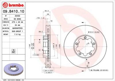 AP 44131 тормозной диск на NISSAN CABSTAR